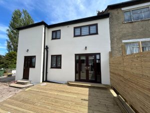 Rendered property exterior by Leeds Rendering