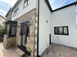 Rendered property exterior by Leeds Rendering