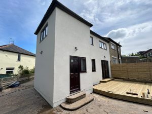 Silicone render project completed in West Yorkshire