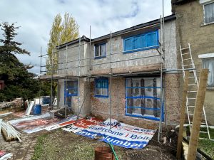 Silicone render finish on residential property