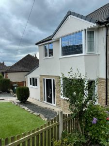 Rendered property exterior by Leeds Rendering