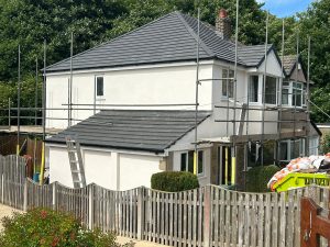 Silicone render project completed in Leeds area