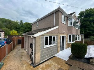 K-rend silicone render on residential property in Leeds