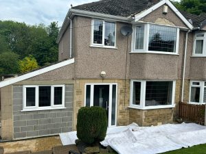 External wall insulation project in West Yorkshire
