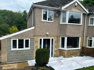 Silicone render finish on property exterior in Leeds